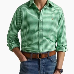 Ralph Lauren Green Gingham Men's Shirt